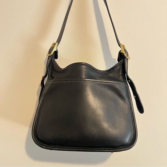 Vintage COACH #9966 "Legacy Zip" Black Leather Crossbody Bag - Classic! J8N 9966 - Picture 2 of 15